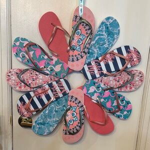 Colorful made by hand Flip Flop wreath